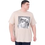 Mode XL U25027 Statue Bej Bisiklet Yaka Erkek T-shirt