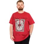 Mode XL U25039 Rebel Bordo Bisiklet Yaka Erkek T-shirt