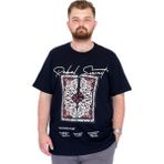 Mode XL U25039 Rebel Lacivert Bisiklet Yaka Erkek T-shirt
