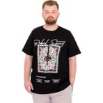 Mode XL U25039 Rebel Siyah Bisiklet Yaka Erkek T-shirt