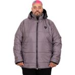Mode XL U25702 Kapitone Kapüşonlu Füme Erkek Mont