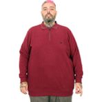 Mode XL U25822 Bordo Polo Waffle Erkek Kazak