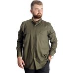 Mode XL UKol Gabardin Çift Cep 20360 Haki Erkek Gömlek