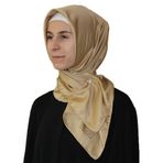 Modefa ABD Bayan Aker spor Satin Square Hijab şal -