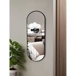Model Alfa Dekoratif Ayna Duvar Aynası Konsol Aynası Mdf Elips Ayna 120x50 120 X 50 Siyah
