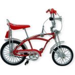 Model Araçlar -1:8 Metal Retro Pinokyo Bisiklet - Die -Cast 17 cm - Kırmızı