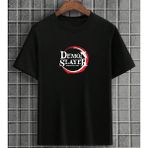 Model Demon Slayer Akaza Baskılı T-Shirt - Siyah