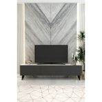 Model Vera 180 cm Televizyon Ünitesi 3 Kapaklı Tv Ünitesi – Modern Tv Sehpası | Televizyon Konsolu - Beyaz - Antrasit