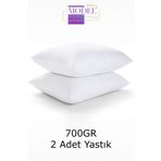 MODELHOME 2 Adet Boncuk Silikon Yastık (700 gram ) Antialerjik (50x70 Cm )