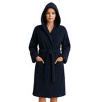 modelhome lacivert renkli pamuklu kapşonlu büyüyk beden bornoz 4xl-5xl-6xl-7xl