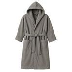 MODELHOME Pamuklu kapşonlu Gri renkli (L-XL-2XL-3XL-4XL-5xl-6xl) Büyük/Battal Beden Bornoz Gri 5XL Unisex