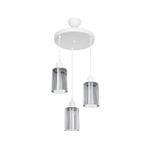 Modelight Aksel 3'lü Füme Optik Camlı Avize
