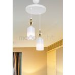 Modelight Akses Beyaz Karo Gold 2'li Opal Camlı Avize
