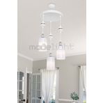 Modelight Akses Beyaz Kure Krom 3Lu Avize Opal Camli