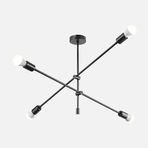Modelight Ark Siyah Metal 4'lü Geometrik Avize
