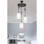 Modelight Ceylin 3Lu Siyah Optik Opal Camli Avize