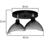 Modelight Esta 2'li Füme Plofonyer Avize