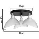 Modelight Esta 3'lü Şeffaf Plofonyer Avize