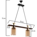 Modelight Gelina 2'li Avize Gold Bal - Kahverengi