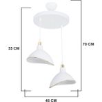 Modelight Gima Ikili Avize Beyaz - 2