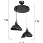 Modelight Gima Ikili Avize Siyah - 2