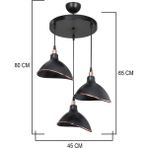 Modelight Gima Üçlü Avize Siyah - 3