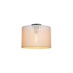 ModeLight Goza 30 cm Hasır Krem Silindir Plafonyer Avize