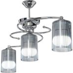 Modelight Işıl 3'lü Optik Füme Camlı Avize