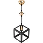 Modelight Küp Siyah Küre Gold Avize - Siyah - Gold - MNG.8521