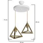 Modelight Prizma 2'li Beyaz/eskitme Avize - Eskitme - Beyaz