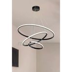 Modelight Ring 3Lu Ledli Avize Siyah Salon-Oturma Odasi-Cocuk Odasi-Yatak Odasi-Yemek Odasi-Antre-Mutfak