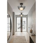 ModeLight Roma Füme Siyah Krom Plafonyer Avize - Modern Retro Tavan Aydınlatması - Salon, Yatak Odası, Mutfak, Koridor, Antre Ve Hol Tavan Aydınlatması