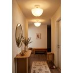 Modelight Roma Plafonyer Avize - Modern Retro Tavan Aydınlatması - Salon, Yatak Odası, Mutfak, Koridor, Antre ve Hol Tavan Aydınlatması - OPAL/BEYAZ/GOLD