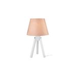 Modelight Tripod Abajur Beyaz Ayak / Kahve Sapka Mdl.2641