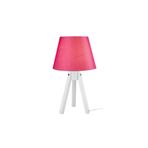 Modelight Tripod Abajur Beyaz Ayak / Pembe Sapka Mdl.2644