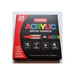 Modellino Brush Akrilik Marker Ufen Fırça Uçlu Akrilik Kalem Markör - 12 / 24 / 60 Renk Seçenekli