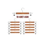 MODELPAZAR 10 ADET Elbise Askısı Ahşap Askılık Mandallı Kıyafet Askısı etek Askısı Mandallı Pantolon Askısı
