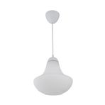 Modelsa Modelight Alize Cam Yuvarlak Tekli Modern Beyaz Sarkıt