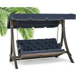 Modelsan Ladin Ahşap Salıncak Dış Mekan Bahçe, Teras Salıncağı -Lacivert Comforte