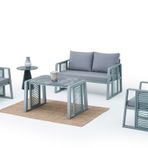Modena Bahçe Balkon Oturma Grubu Yeşil 2+1+1+seramik Sehpa