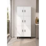 Modenza Mutfak Çok Amaçlı %100 Mdf Balkon Dolabı-Kiler Dolabı-Erzak Dolabı-Banyo Dolabı-Beyaz
