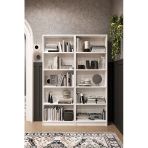 Modern 10 Raflı Ev Ofis Kütüphane Kitaplık %100 Mdf Dekoratif Kitaplık K003 Beyaz