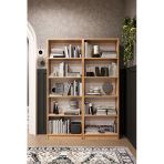 Modern 10 Raflı Ev Ofis Kütüphane Kitaplık %100 Mdf Dekoratif Kitaplık K003 Safir Meşe