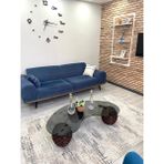 Modern 3 Top Orta Sehpa Salon-Oturma Odası - FÜME - KAHVERENGİ