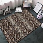 Modern 3D Baskılı Yılan Derisi Alan Halısı Oturma Odası ve Yatak Odası için Modaya Uygun Flanel Halı Erkekler ve Erkekler için Kaymaz Oyun Zemin Paspası ve Kapı Paspası 140x200 cm