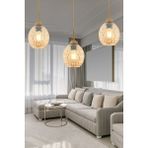 Modern 3'lü Eskitme Sarkıt Avize, Oturma Odası ve Salon Için Şık Aydınlatma - Altın - Seçenek 1