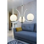 Modern 3'lü Krom Mutfak ve Salon Avizesi, Şık ve Şeffaf Tasarım - Ahşap - Bej - Siyah - Seçenek 1