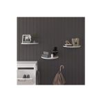 Modern 3'Lü Uçan Raf Çok Amaçlı Duvar Rafı Organizer %100 Mdf Kitaplık Mutfak Banyo Rafı Drf04 Beyaz