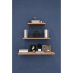 Modern 3'lü Uçan Raf Çok Amaçlı Duvar Rafı Organizer%100 MDF Kitaplık Mutfak Banyo Rafı DRF05 PETRA