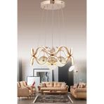 Modern 4 Lü Ledli Gold 3 Renk Sarkıt Avize TR9000